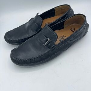 Clarks Collection Shoes Men's Size 9.5 Black Leather Driving Loafers Slip On moc